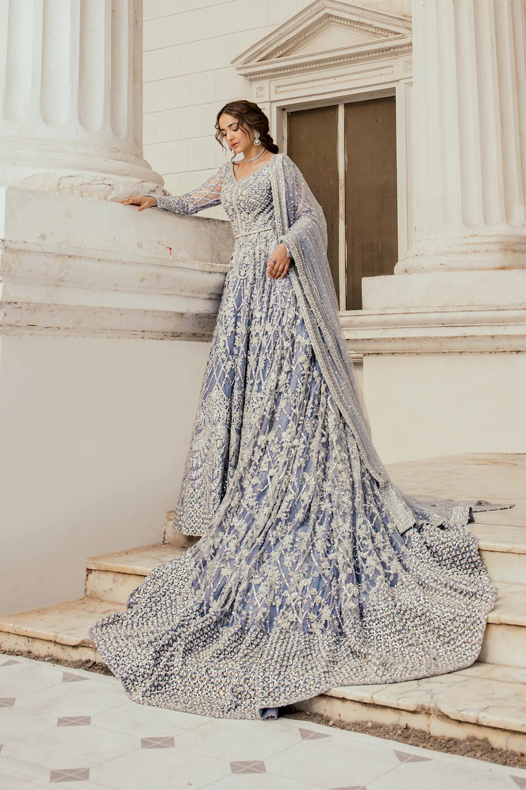 MOONLIT MAJESTY - Erum Khan Wedding Festive - ICE BLUE