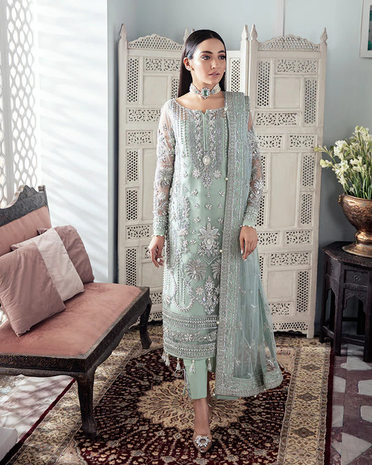 Zeba Embroidered Net 3-Piece Suit WS-21