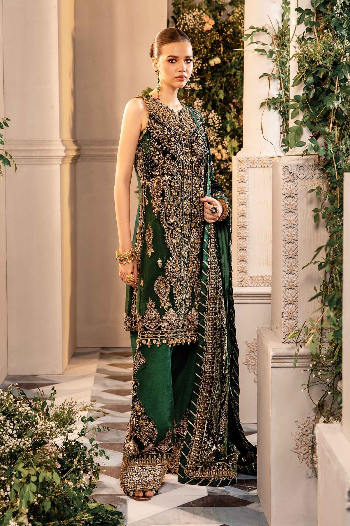 Maria B - 3 Piece Unstitched Embroidered Organza Suit | BD-2904