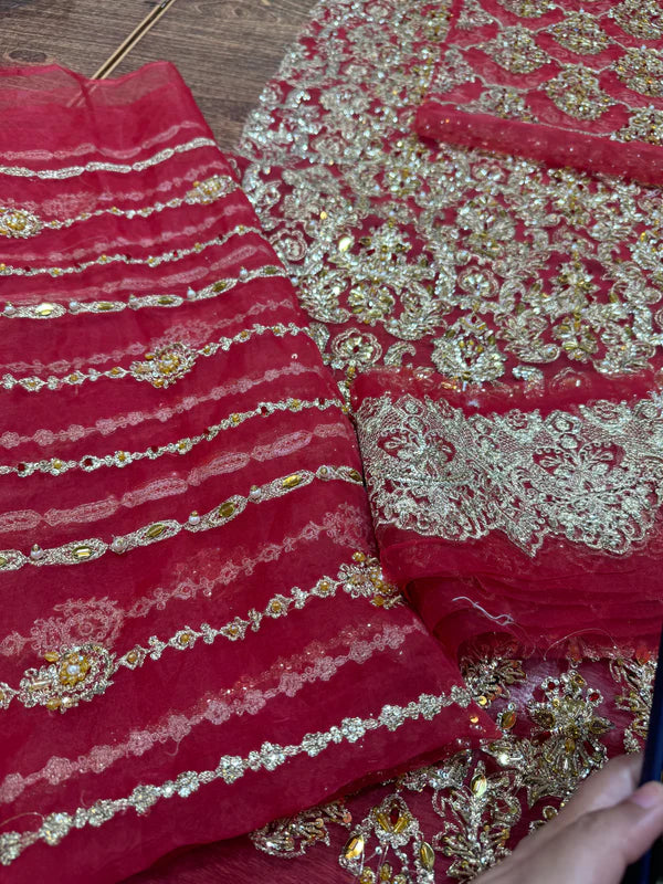 kanwal Malik Wedding Edition Red Handmade