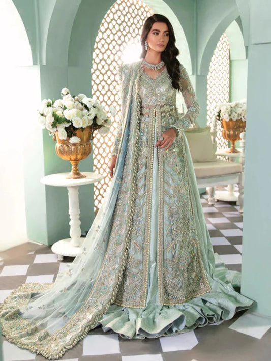 REPUBLIC WOMENWEAR AQUA CHIFFON BRIDAL