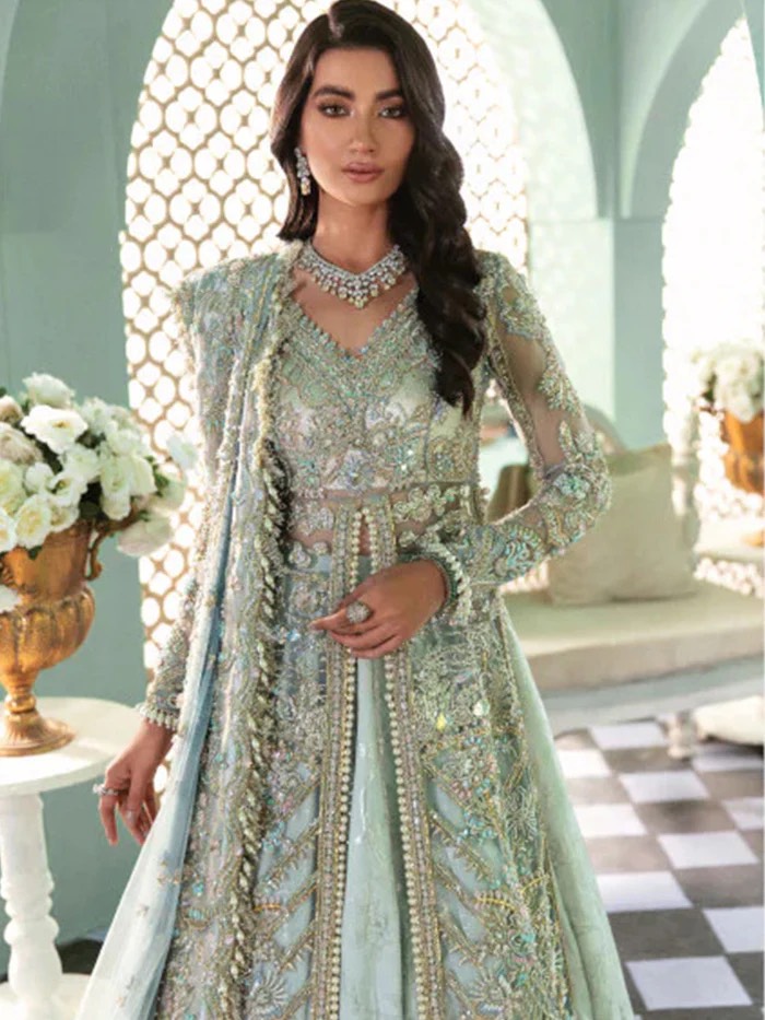 REPUBLIC WOMENWEAR AQUA CHIFFON BRIDAL