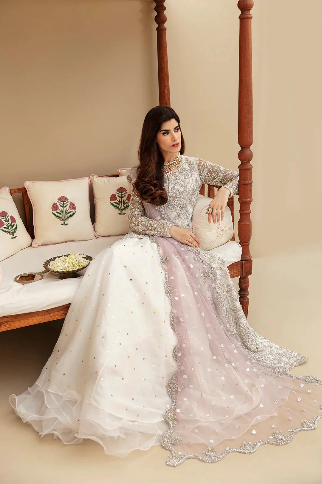 Soraya Ivory Wedding Collection Net Embroidered Mysie Sophea