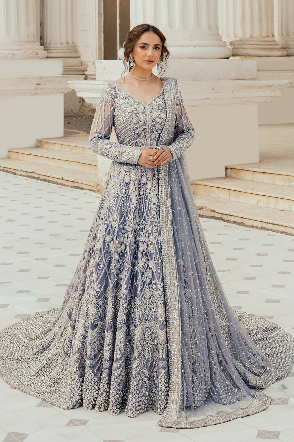 MOONLIT MAJESTY - Erum Khan Wedding Festive - ICE BLUE